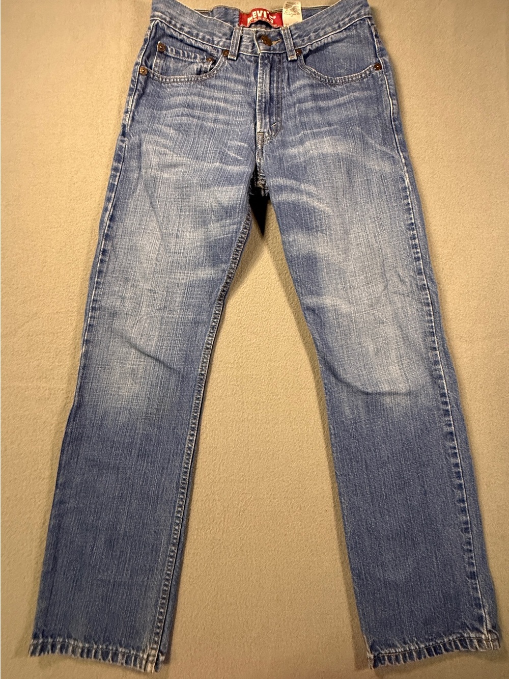 Levi's Boys Faded Light Blue Straight Jeans